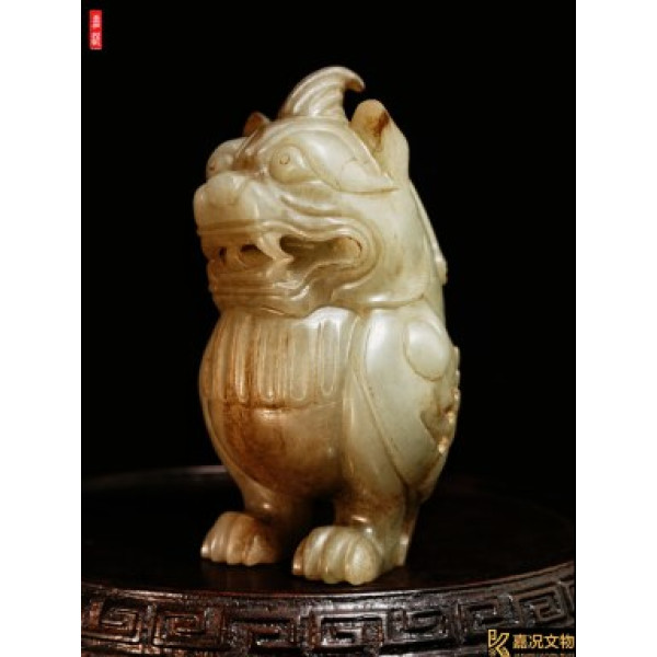 Ming Hetian Jade Bird-Beast